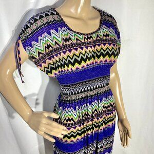Purple Multicolor Chevron Dress XL/XXL 3/$17